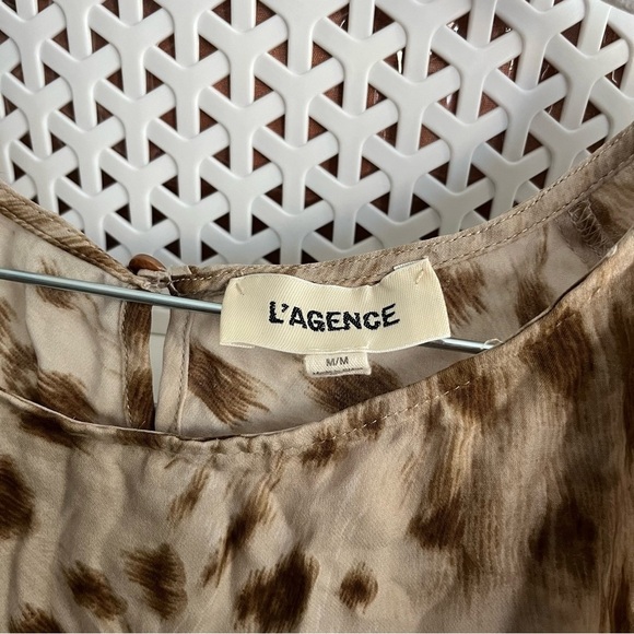 L’Agence Dylan Cheetah Printed Silk Blouse - Picture 5 of 6